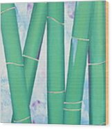 Bamboo Tryptych 3 Wood Print