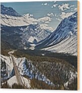 Banff Icefields Parkway Sunwapta Pass Wood Print