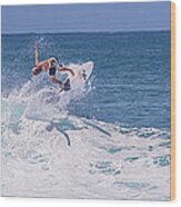 Banzai Pipeline Up In The Air Wood Print