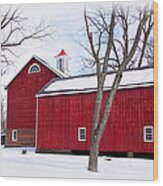 Barn At Tinicum Park Wood Print