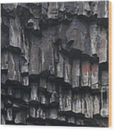 Basaltic Columns Of Svartifoss Iceland Wood Print