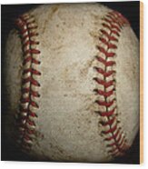 Baseball Seams Wood Print