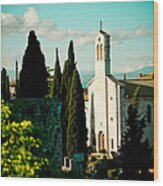 Basilica In Assisi Wood Print