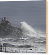 Battery Point Storm Wood Print