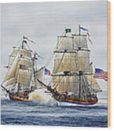 Battle Sail Wood Print