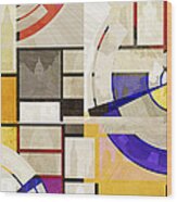 Bauhaus Rectangle Two Wood Print