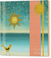 Beach Bird Wood Print