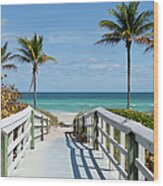 Beach Entrance, Florida Wood Print