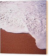 Beach Foam Wood Print