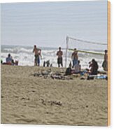 Beach Volleyball Wood Print