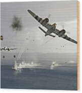 Beaufighters Attacking E-boats Wood Print
