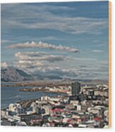 Reykjavik Iceland Skyline Wood Print