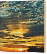 Beautiful Gulf Of Mexico Sunset Wood Print