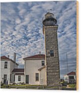 Beaver Tail Lighthouse Wood Print