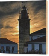 Beavertail Lighthouse Too Wood Print