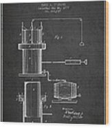 Beer Apparatus Patent Drawing From 1879 - Dark Wood Print