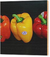 Bell Peppers Wood Print