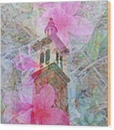 Bell Tower Wrapped In Spring Wood Print