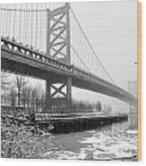 Benjamin Franklin Bridge Wood Print