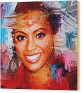 Beyonce Wood Print