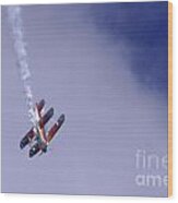 Bi Wing Stunt Plane Wood Print