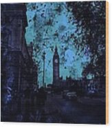 Big Ben Street Wood Print