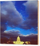Big Sky Over The Capitol Wood Print