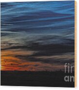 Big Sky Sunset Wood Print