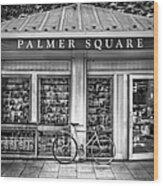 Bike At Palmer Square Book Store In Princeton Wood Print