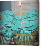 Birthday Cupcakes Wood Print