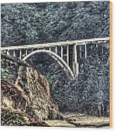 Bixby Bridge Close Up 2 Wood Print