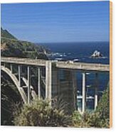 Bixby Bridge Wood Print