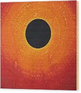 Black Hole Sun Original Painting Wood Print