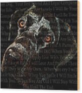 Black Labrador Retriever Dog Art - I Am Dog Wood Print