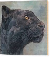 Black Panther Wood Print