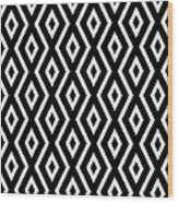 Black And White Pattern Wood Print