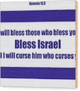 Bless Israel Poster Wood Print