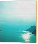 Blue Amalfi Sea Wood Print