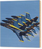 Blue Angels Echelon Wood Print