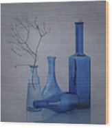 Blue Wood Print