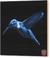 Blue Hummingbird - 2054 F Wood Print