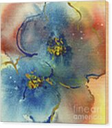 Blue Poppy I Wood Print