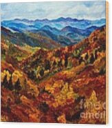 Blue Ridge Mountains In Fall Ii Wood Print