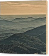 Blue Ridge Overlook Fall Wood Print