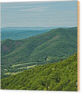 Blue Ridge Vista Wood Print