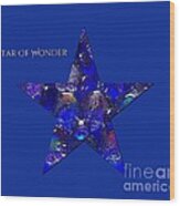 Blue Star Of Wonder Wood Print