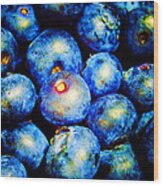 Blueberries Wood Print