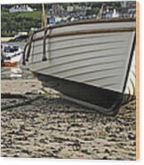 Boat On The Beach - St Ives Harbour Wood Print