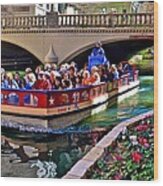 Boat Ride At The Riverwalk Wood Print