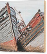 Boats Isle Of Mull 2 Wood Print